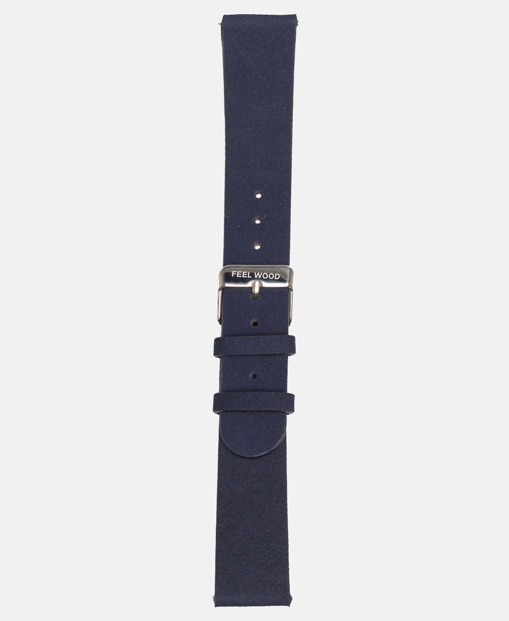 Nubuck leather strap 20 mm BlueBerry