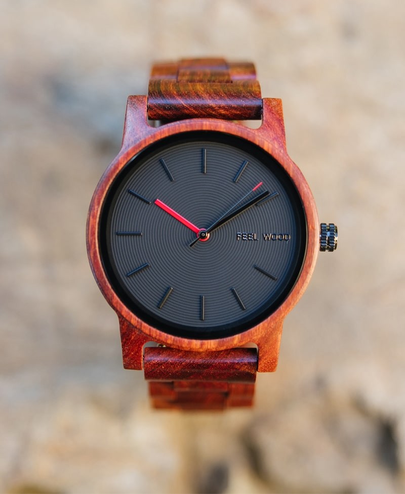Wooden watch Black Sonder Wood 40 mm