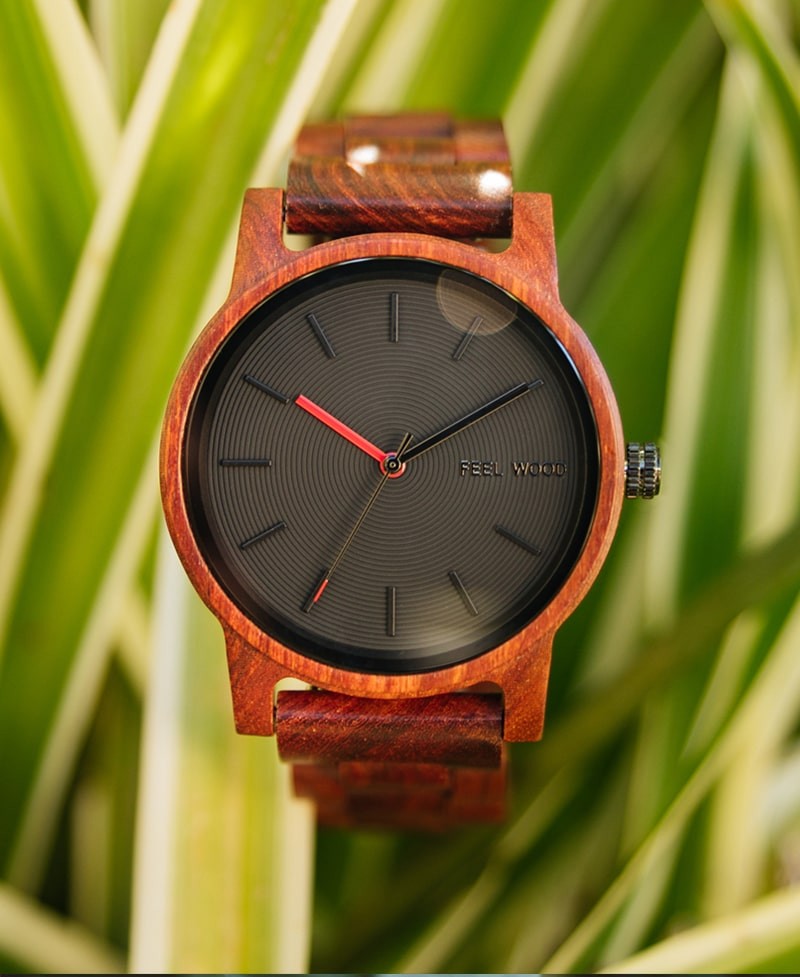 Wooden watch Black Sonder Wood 40 mm