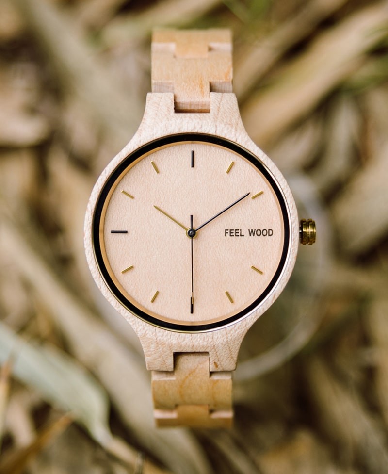 Wooden watch Maple 36 mm